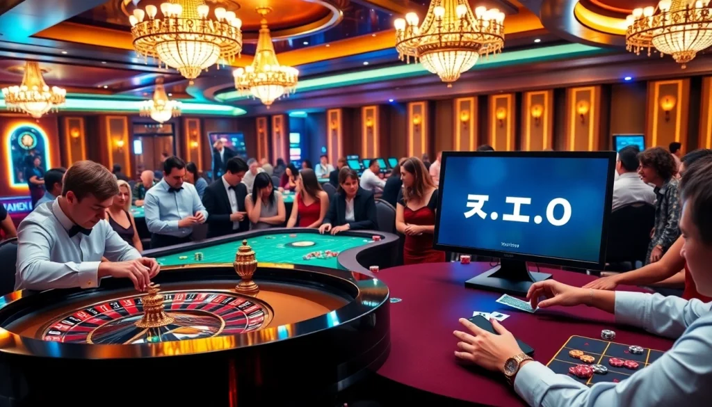 Enjoying a thrilling casino night with players and luxurious 호치민 마사지-themed ambiance at the roulette table.