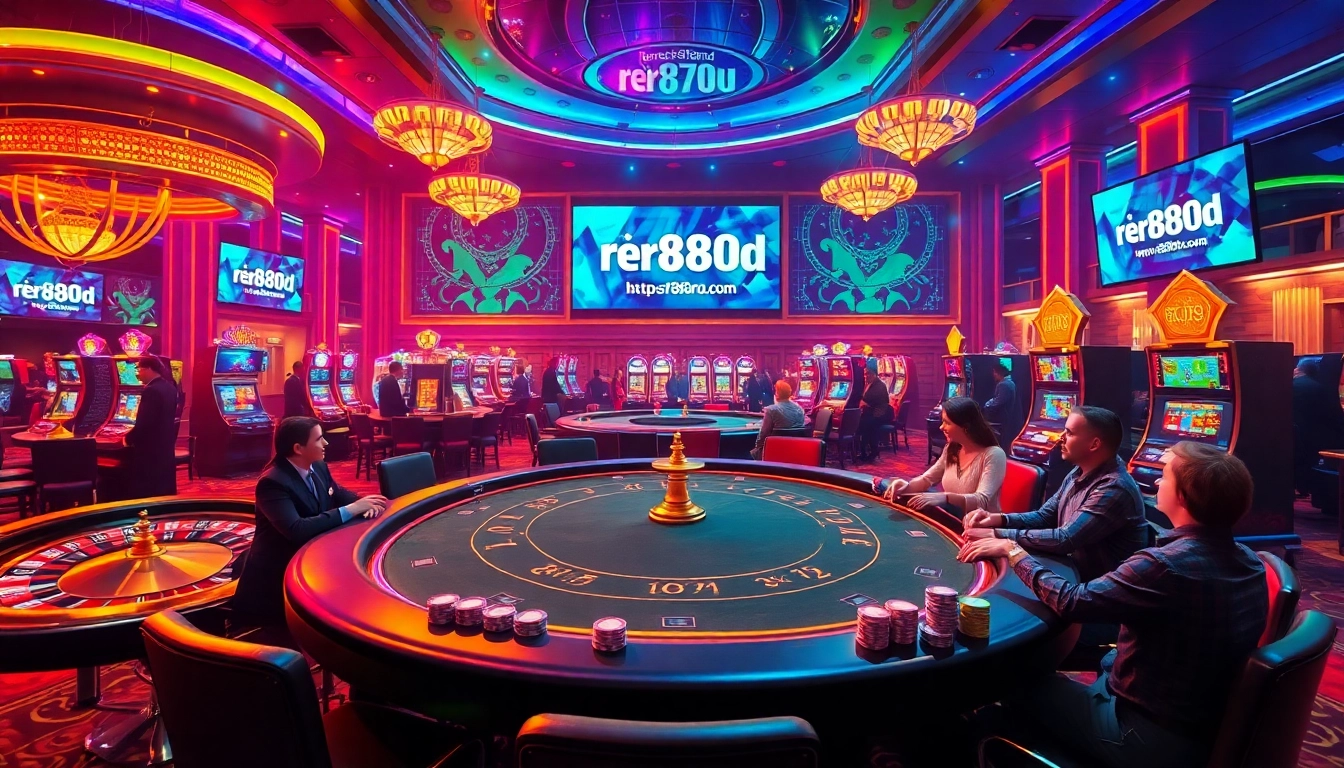 At RR88RD, experience the thrill of winning at poker tables with vibrant casino elements.